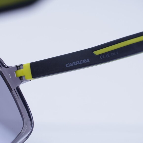 CARRERA 4017/S 0XYO MT Sunglasses Light Grey/Yellow Shield Frame, Green Lenses - Picture 7 of 11